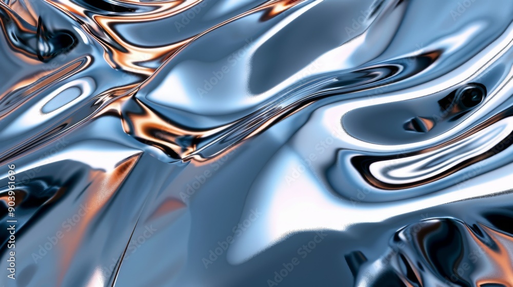Aufkleber Abstract background with metallic textures and reflective surfaces.