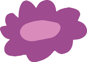 Purple Abstract Flower Element