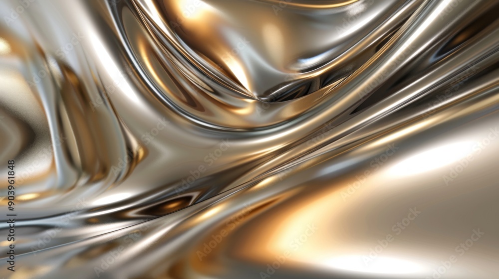 Aufkleber Abstract background with metallic textures and reflective surfaces.