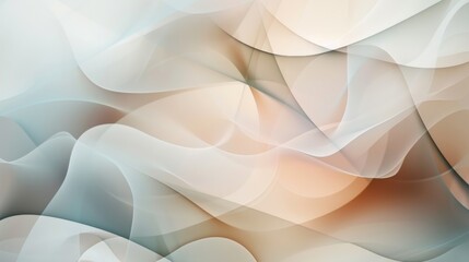 Fototapeta premium Abstract background with overlapping translucent shapes in muted tones.