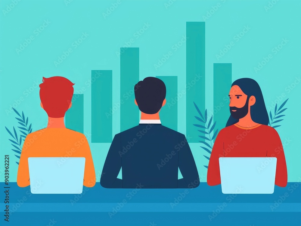 Aufkleber teamwork and seo strategy meeting in a professional office environment collaborative brainstorming d