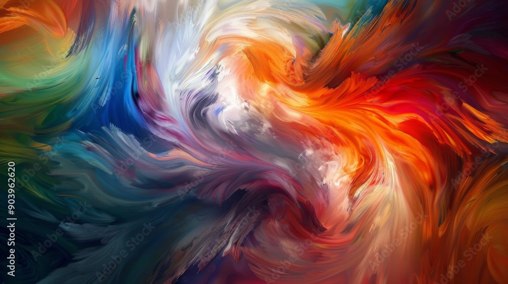 Aufkleber Abstract background with swirling, vibrant colors creating a dynamic flow.