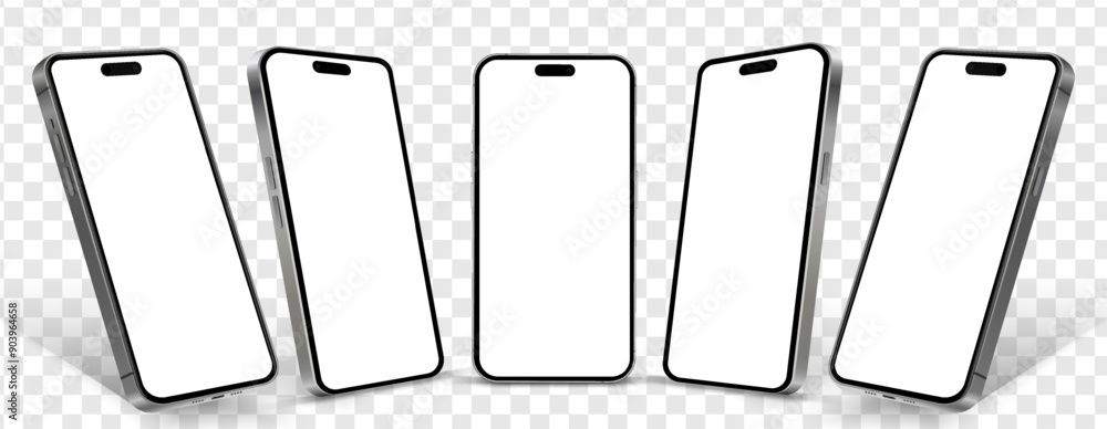 Canvas Prints realistic smartphone mockup. mobile phone vector with isolated on white background. device front vie