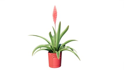 Illustration of flowers in a vase for table decoration in a room