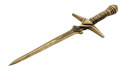 Arrow dagger gold on transparent background