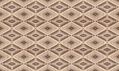 American tribal ethnic native pattern.Traditional Navajo,Aztec,Apache,Southwest and Mexican style fabric pattern.Abstract vector motifs pattern.For fabric,clothing,blanket,carpet,woven,wrap,decoration