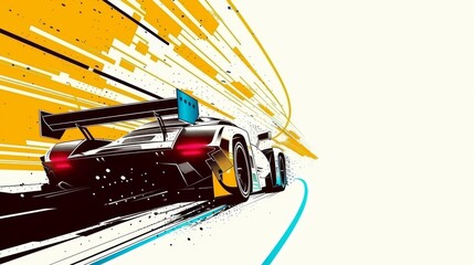 Fototapeta premium Motorsport car racing abstract background design