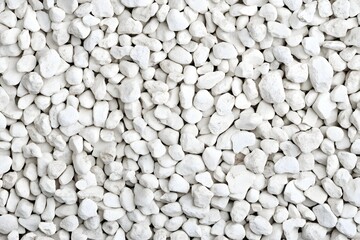 Seamless plain white gravel texture background from above