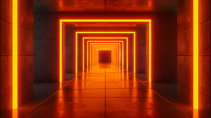Fototapeta premium Neon corridor