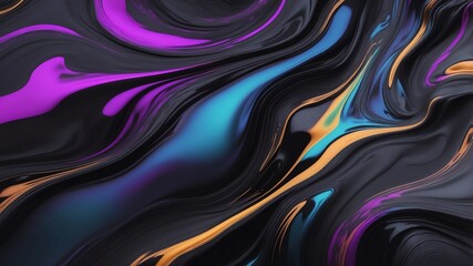 Obraz premium black oil slick abstract background design backdrop copy space