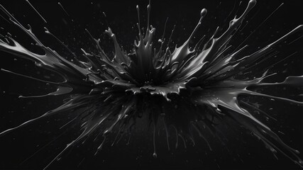 black paint splatter abstract background design backdrop copy space