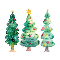 christmas tree isolated on white