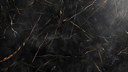 Black marble texture with golden veins.