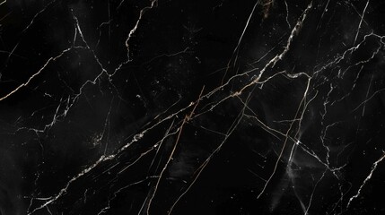 Black marble texture with white and gold veins.