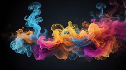 Obraz premium colorful smoke trail abstract background design backdrop copy space