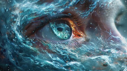 Eye of the Storm. generative ai illustration.