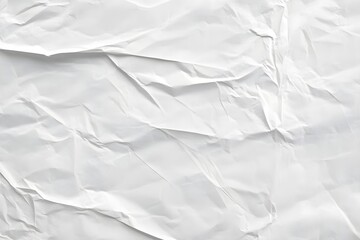 Fototapeta premium white crumpled and creased paper poster texture background