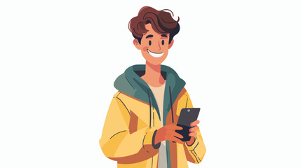 Professional Young Man Holding Smartphone