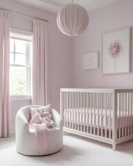 Modern Loft Nursery Interior Design in Pastel Colors