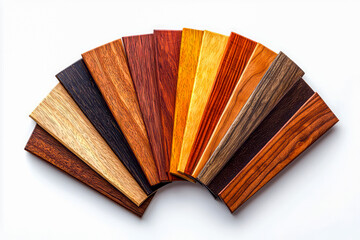 Creative Wood Veneer Swatches on White Backdrop for Interior Design Inspiration