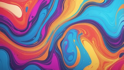 Obraz premium rainbow liquid marble abstract background design backdrop copy space