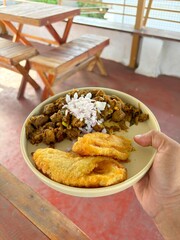 chicken wings with rice, Pazhampori 