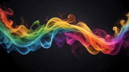 Fototapeta premium rainbow smoke trail abstract background design backdrop copy space