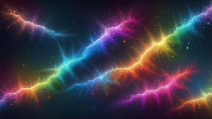 Obraz premium rainbow star clusters abstract background design backdrop copy space