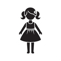 The Unique Doll Silhouette vector file.