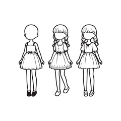 The Unique Doll Silhouette vector file.