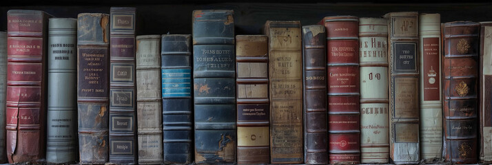 old books on a shelf