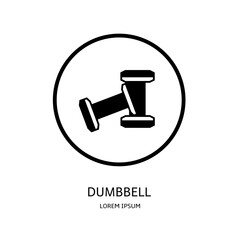 Logo vector design for business. Dumbbell logos.