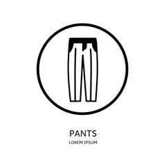 Logo vector design for business. Pants logos.