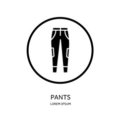 Logo vector design for business. Pants logos.