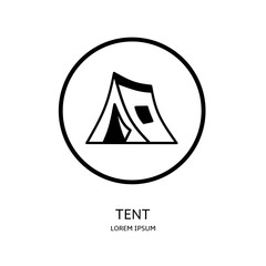 Logo vector design for business. Tent logos.