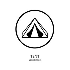 Fototapeta premium Logo vector design for business. Tent logos.