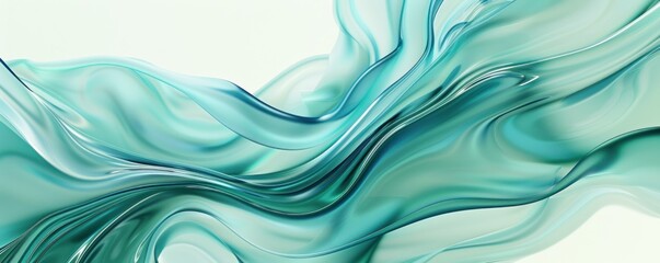 Obraz premium Abstract Teal Swirls