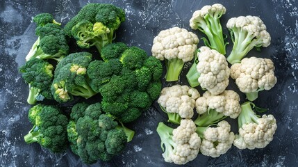 broccoli and cauliflower picture , broccoli and cauliflower photo , free stock photo of crisp broccoli and cauliflower , best photo of fresh broccoli and cauliflower for website