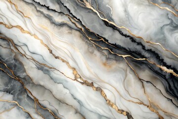 Fototapeta premium Luxurious marble stone veneer with soft pastel hues, elegant black and white line pattern, and subtle watercolor effects on a sophisticated alcohol ink background.