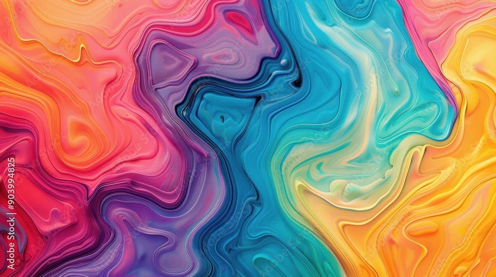 Poster vivid swirling patterns create an energetic atmosphere filled with colorful motion and creative expr