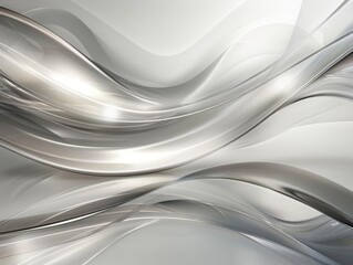 Abstract metallic silver and grey waves background.