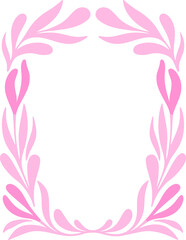 Floral frame. Decorative abstract element. Vector.