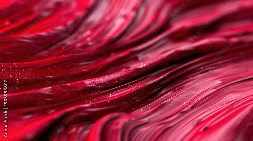 Aufkleber swirling red fluid waves flow gracefully, creating beautiful abstract patterns