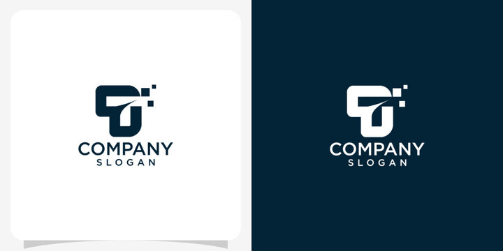 letter T abstract monogram logo vector design