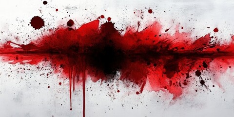 A red paint  splatter  on a white background , Blood drops
