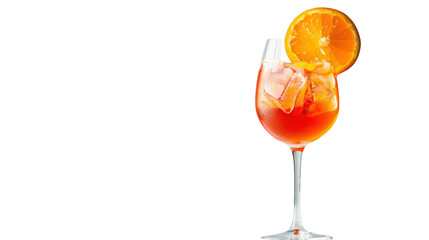 Aperol spritz cocktail on transparent background
