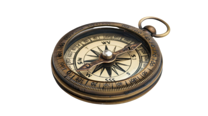 Compass on transparent background