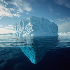 Massive Iceberg Showing Hidden Dangers Underwater