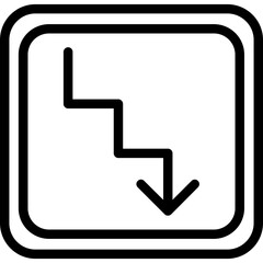 Arrow Step Down Icon