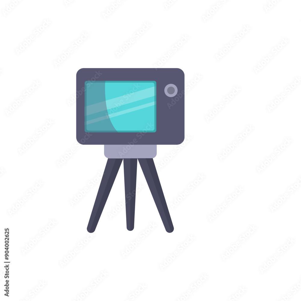 Poster action camera minimalist vector illustration ,simple transparent graphic element .isolated on white 